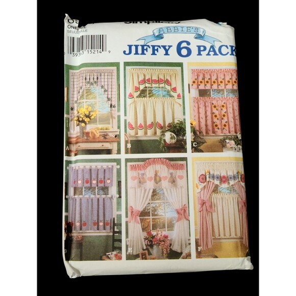 Vtg Simplicity 8924 Jiffy Valance Swag Cafe Curtains Curtain Panels 6 Pack Uncut - Picture 5 of 5